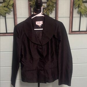 EY Signature Black Tailored Blazer Jacket Size 8 Classic Career Work